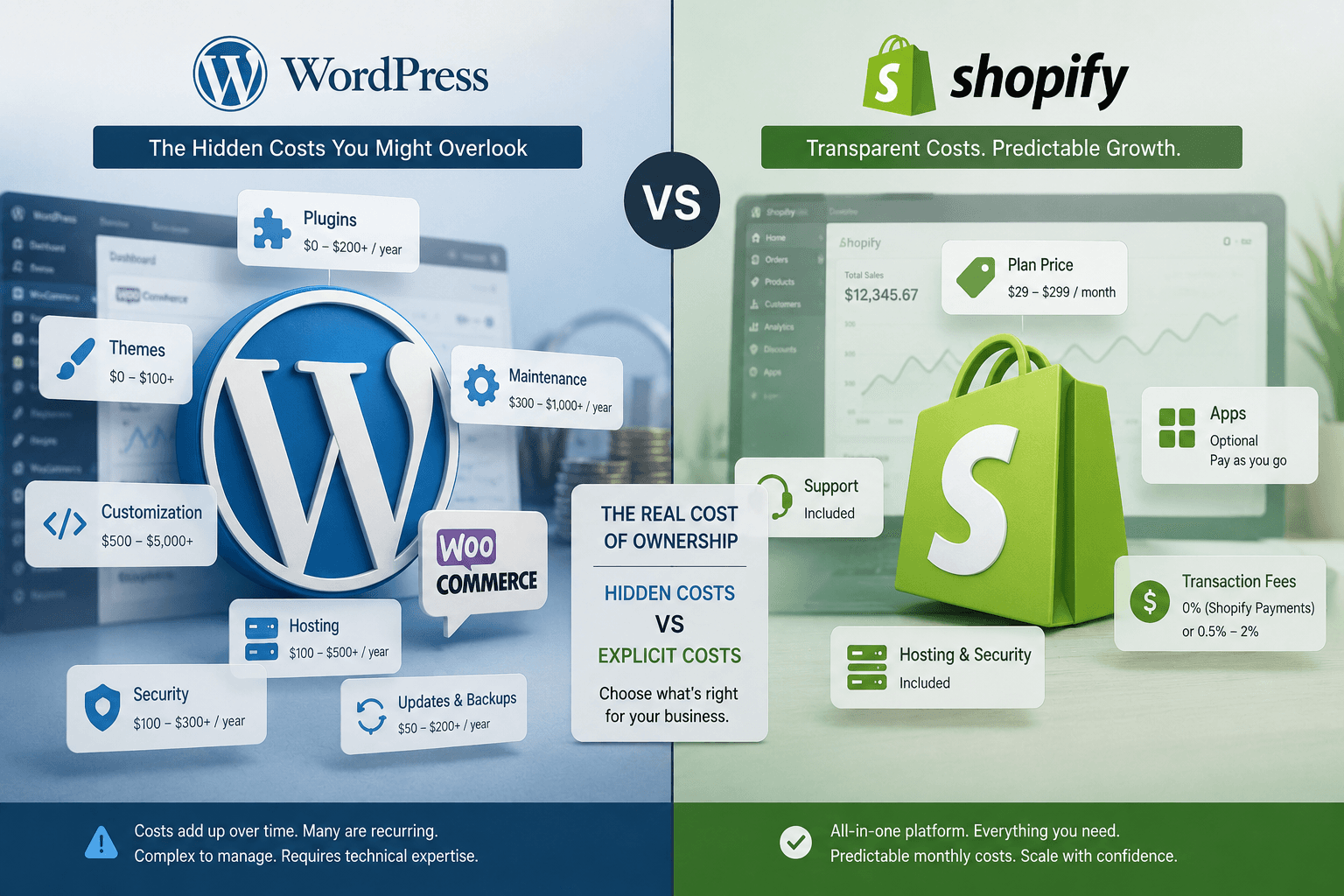 Why WordPress vs Shopify Debates Miss the Small Business Cost Factor